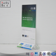 Custom acrylic menu holder,specialize in acrylic sign holder menu 6 pack