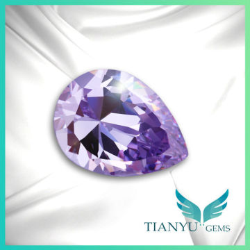 Fancy Lavender Cubic Zirconia Imitation Pear Shape Wholesale Loose Gemstones