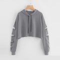 fleece crop top hoodie anpassad