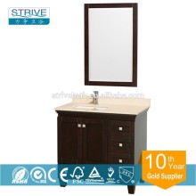 Contemporary Single Sink Vanity Cabinet Black Granite