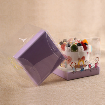 Clear plastic mini cake box