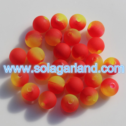 6MM 8MM Acrylic Round Two Tone Color Fishing Beads