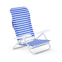 Adjustable Aluminum Portable Fold-Up Beach Lounge Chair with 5 Positions