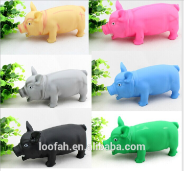 Screaming pig rubber pet toy