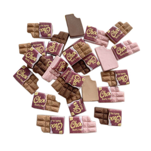 Simulatie Hars Voedsel Chocolade Bedels Plaksteen Cabochon Kralen Poppenhuis Spelen Speelgoed Keuken Geschenken Sieraden Maken: