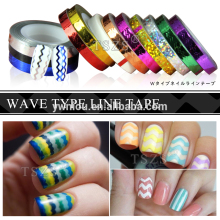Wave type rolls striping tape line nail art
