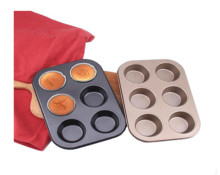 6cups non stick mini muffin pan cupcake moulds