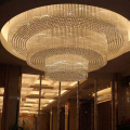 Hotel hall ceiling light crystal gold chandelier lamp