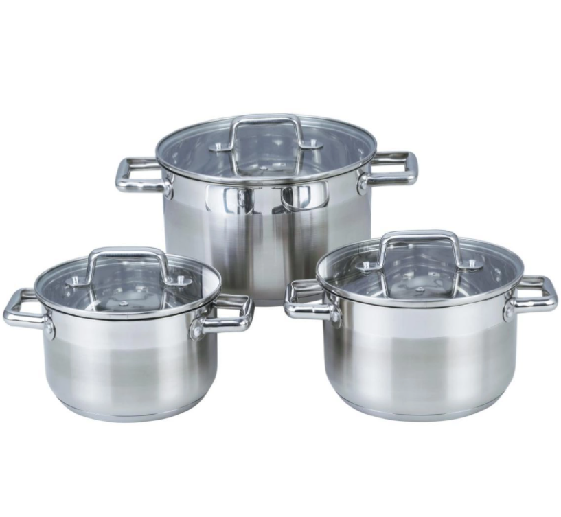 Commercial stainless steel soup pot set