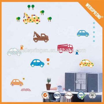 Hot sale colorful cars decals glossy window wall sticker