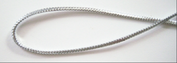 Wholesale cheap braided silver metallic elastic cord