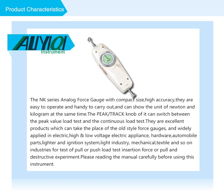 Dial Push Pull Analog Mini Force Gauge Meter