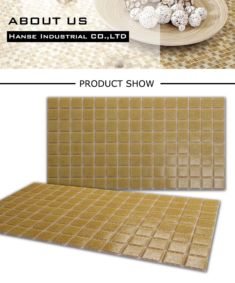 Belgium Home Application Bathroom Yellow Mosaic Tile Backsplash