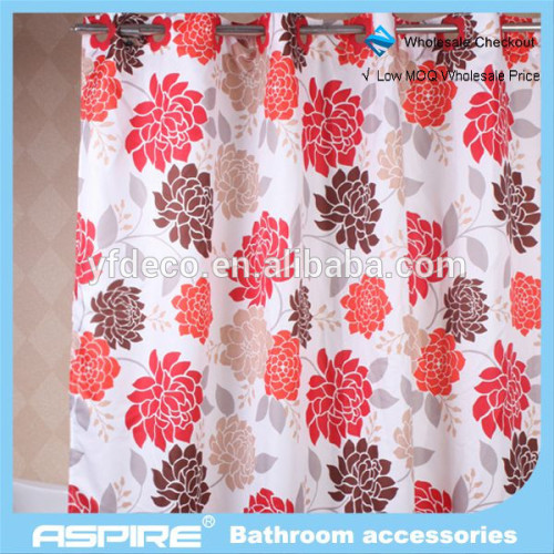 wonderful Wholesale Checkout polyster fabric shower curtains 180x180cm
