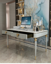 Fancy Luxury Modern Marble Office Desk for Home Corner