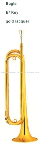 Bugle/double youth horn gold lacquer trumpet(HTL-678)