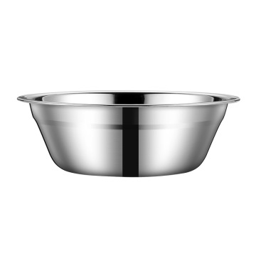 Stainless Steel Round Food Tray - 26cm Deep Plate