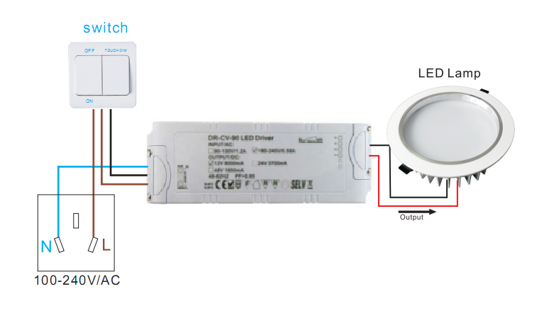 60w switching power supply waterproof led driver