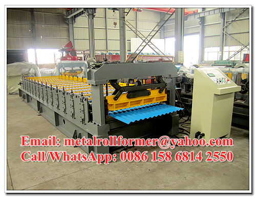 Corrugated Cold Roll Forming Equipment / Roll Forming Line 7.5KW
