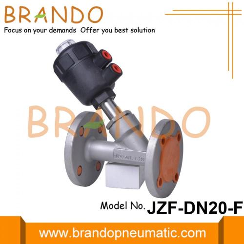 DN20 3/4&#39;&#39; Flanşlı Pnömatik Açılı Koltuk Piston Valfi