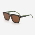 Square Acetate Unisex Clip-On Sunglasses 23A8064