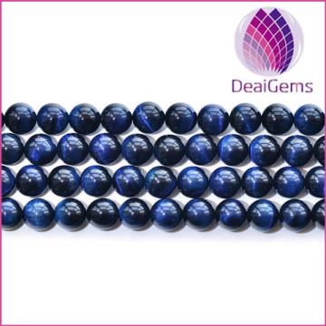 Natural diy gemstone beads 14mm blue tiger eye beads