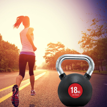 Rubber Coated Chrome Handle Kettlebell