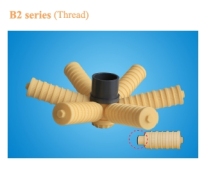 Top mounted 6 laterals distributor for water filter tank