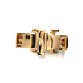 Gold Leather Butterfly Buckle Watch Clasp