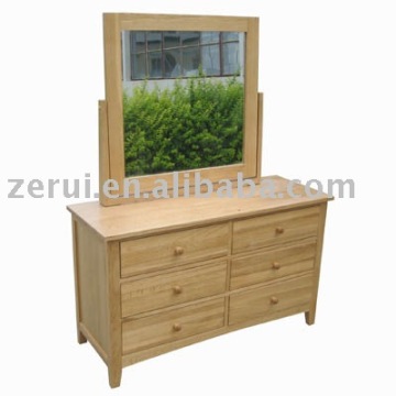 6-drawer chest and wall mirror