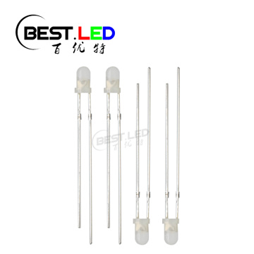 3mm Diffused Blue LED 460nm 465nm Milky Lens