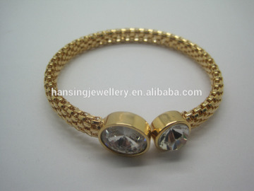 fashion zinc alloy crystal chain bracelet