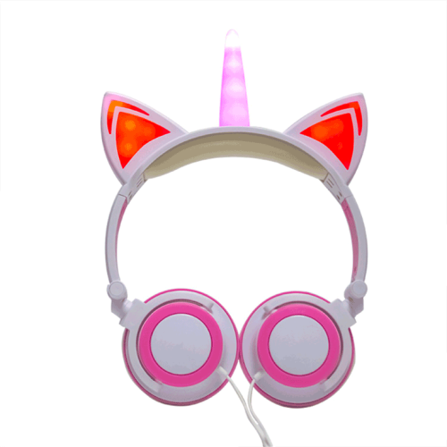 BSCI factory wholesale light up Unicorn Headphones