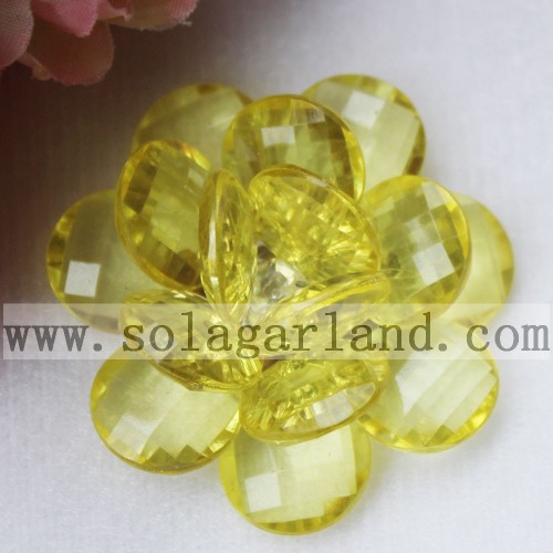 47MM Clear Plastic Bead Artificial Flowers For DIY Decoration