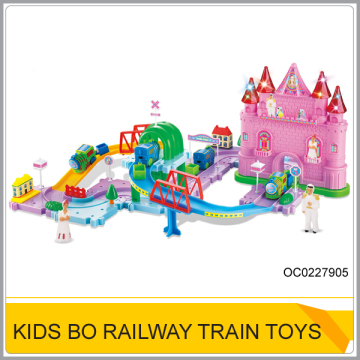 Kids diy building block toy Battery operated train set OC0227905