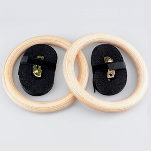 Gymnastic fitness training wooden Gym rings