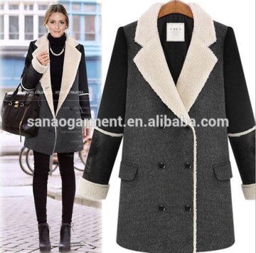 2015 winter fashion thickening of the double-breasted Ladies woolen coat