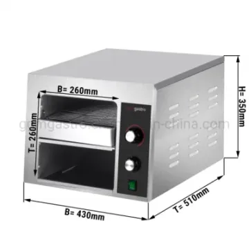 2023 New Design Professional Industrial Stainless Steel Toastor Commercial Electric Conveyor Toasters