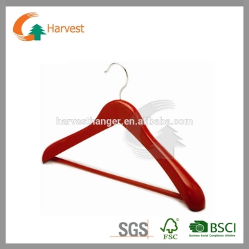 Red wooden hangers clothes hangers wholesale