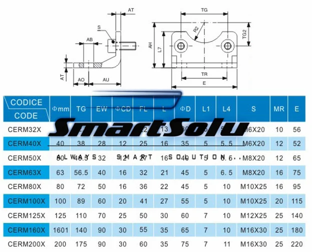 ISO-Lb Type (Foot Bracket) Connect Fittings Pneumatic Cylinder Mounting Kits