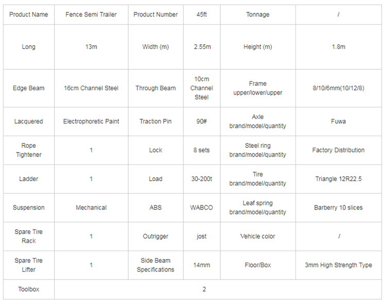 China fence cargo livestock semitrailer for sale