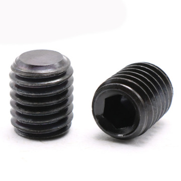 Black oxide Hexagon socket set screws with flat point