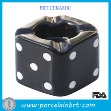 Cheap Black Dice Ceramic Cigarette Ashtray