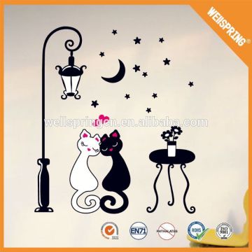 Fashion home decal innocuous lovely baby cat wall sticker