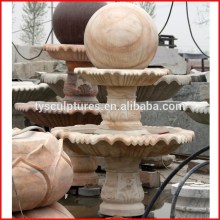 Marble hand carved oriental interior rolling ball stone 2 tier water fountains