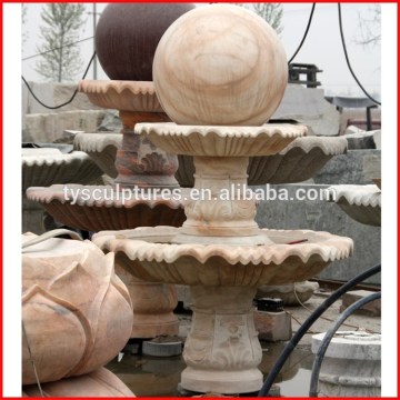 Marble hand carved oriental interior rolling ball stone 2 tier water fountains