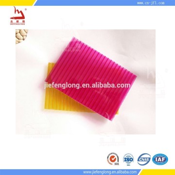 Pink colour Polycarbonate Hollow Sheet H&U profiles