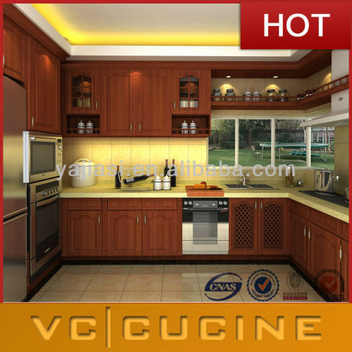 Guangzhou modular solid wood kitchen cabinet designs