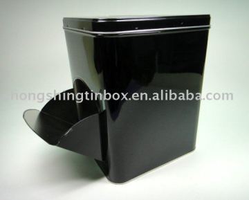 Tin box for tea packaging