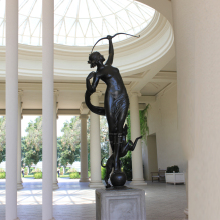 Garden decoration metal brass bronze greek moon goddess statue